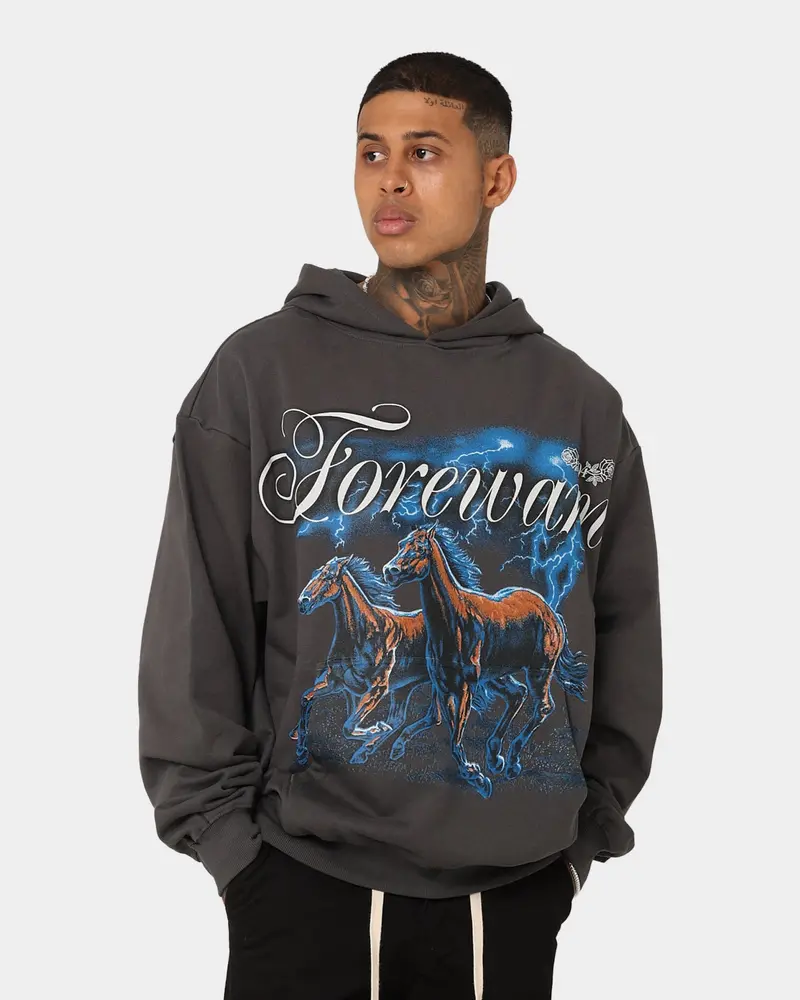404 Night Rider Vintage Hoodie Charcoal 1