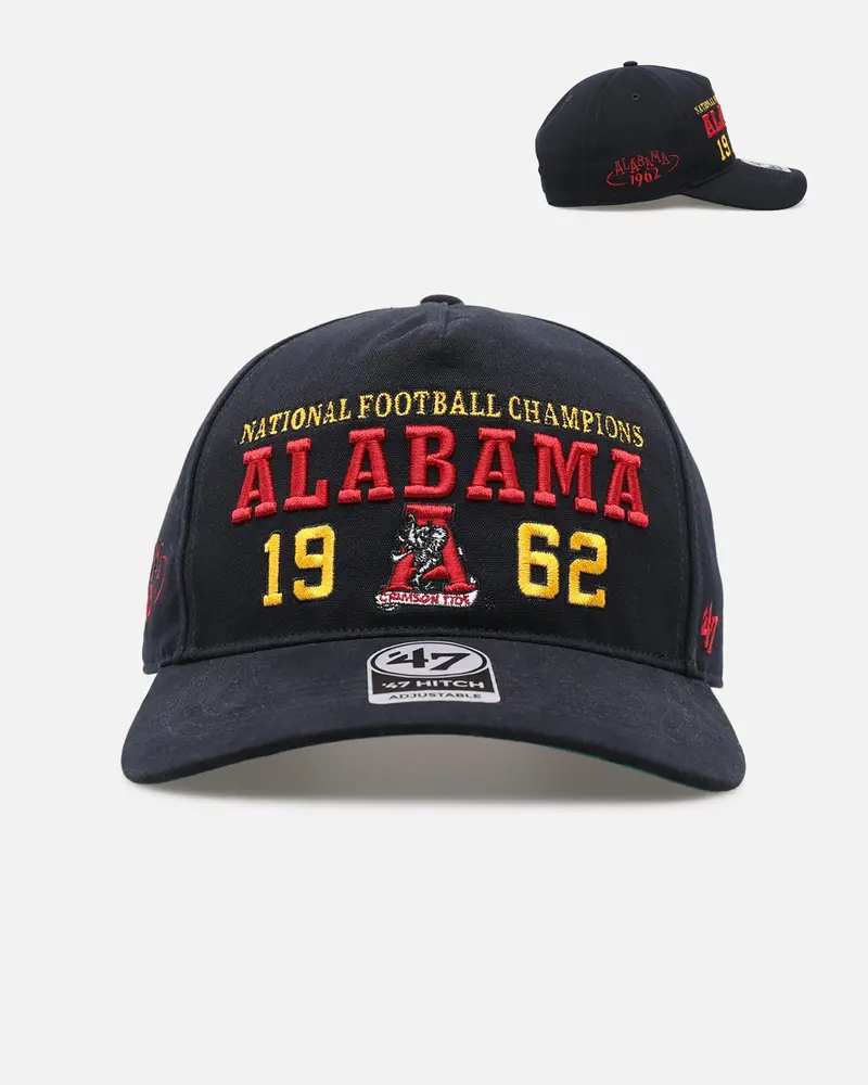 47 Brand Alabama 'College Champs' 1962 Champs Hitch Snapback Vintage Black 1