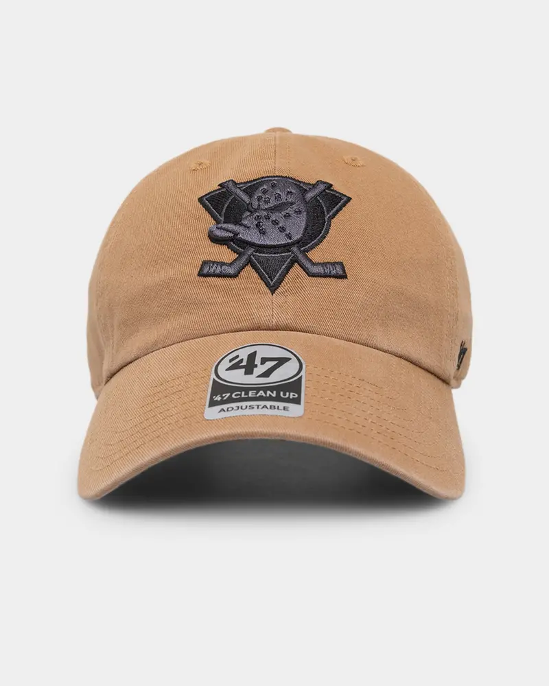 47 Brand Anaheim Ducks '47 Clean Up Strapback Camel 1