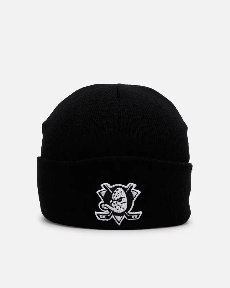 47 Brand Anaheim Ducks Haymaker Cuff Knit Beanie Black/White 1