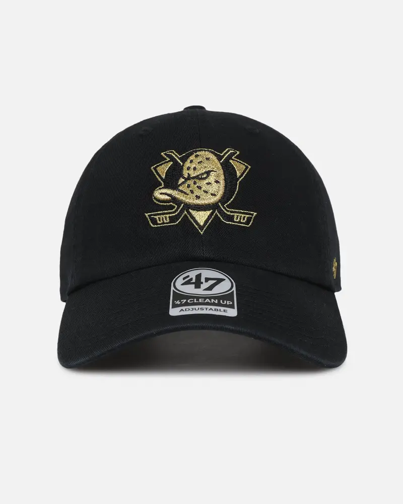 47 Brand Anaheim Ducks 'Metallic' 47 Clean Up Strapback Black/Gold 1