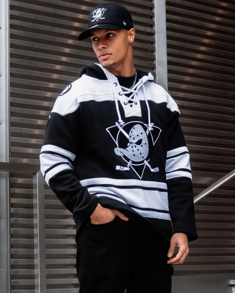 47 Brand Anaheim Ducks Nhl Superior '47 Lacer Hoodie Jet Black 1