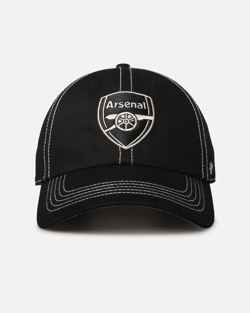 47 Brand Arsenal Fc 'Contrast Stitch' 47 Clean Up Strapback Black/Bone 1