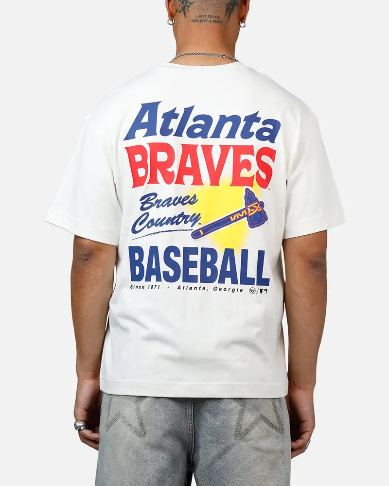 47 Brand Atlanta Braves All Fire T-Shirt White 1
