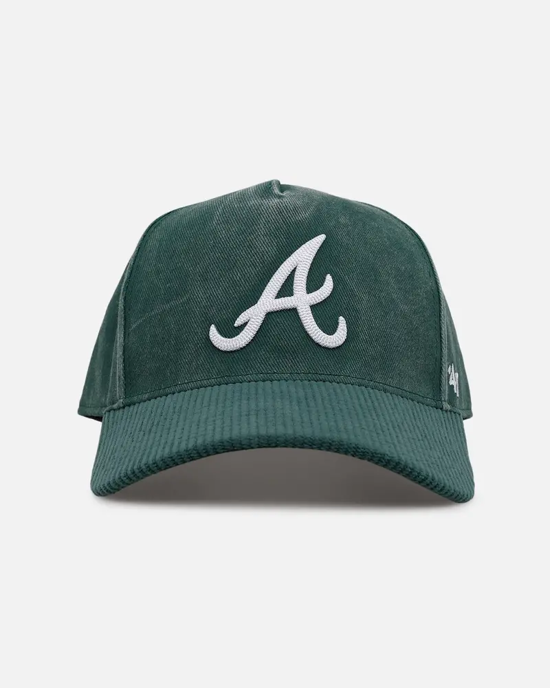 47 Brand Atlanta Braves 'Apollo Cord Dark Green' 47 Offside Snapback Dark Green 1