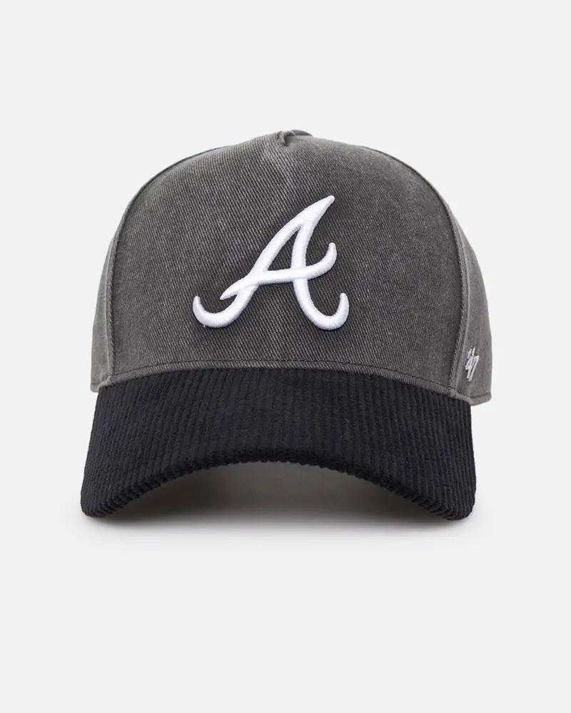 47 Brand Atlanta Braves 'Apollo Corduroy' Offside Dt Snapback Black 1