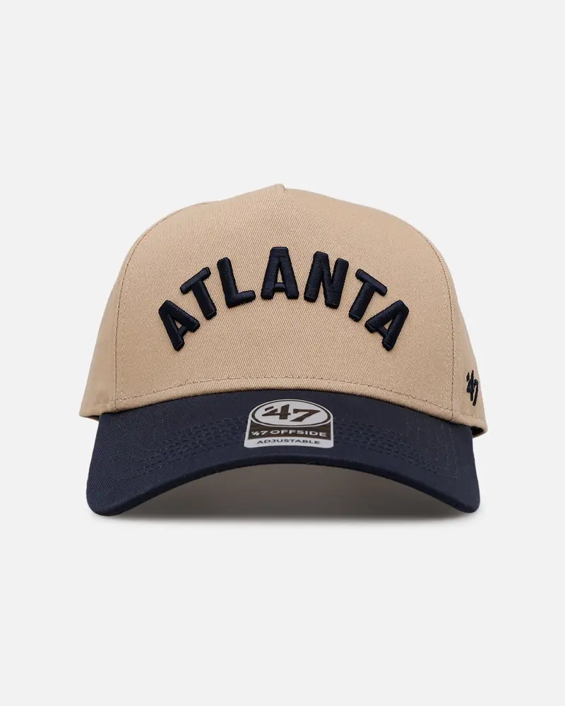 47 Brand Atlanta Braves 'Arch' 47 Offside Snapback Khaki/Official Team Color 1