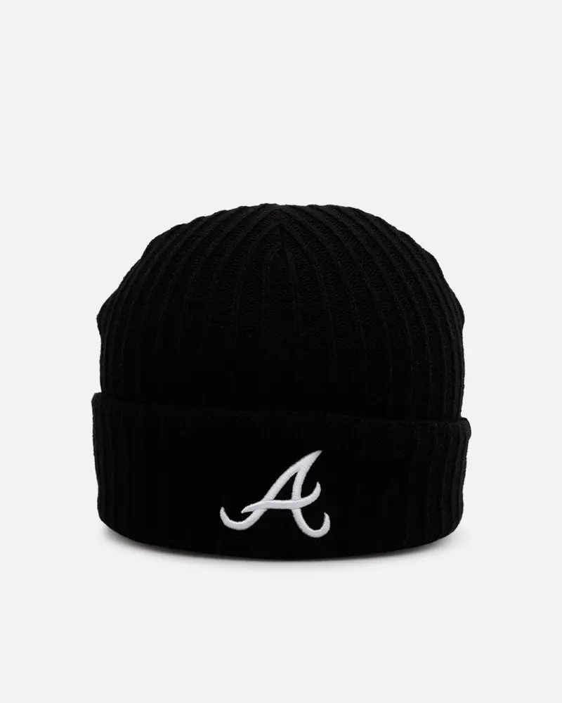 47 Brand Atlanta Braves Harbor Cuff Knit Beanie Black 1