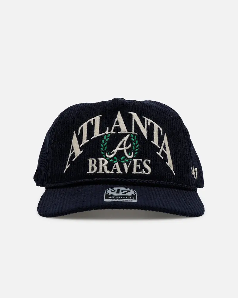 47 Brand Atlanta Braves 'Pitchout' 47 Hitch Corduroy Snapback Navy 1