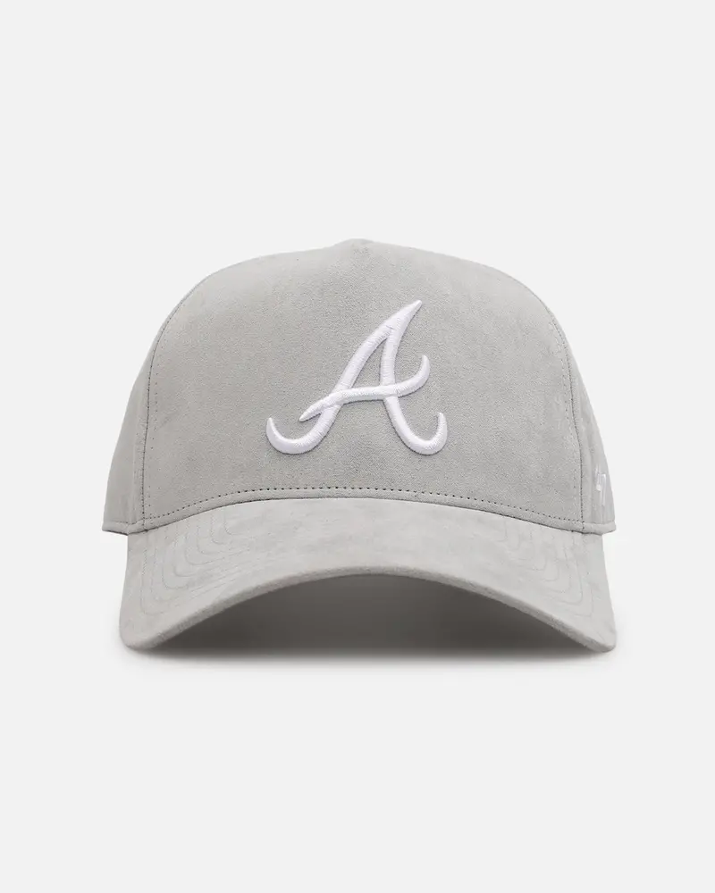 47 Brand Atlanta Braves 'Ultrasuede' '47 Mvp Dt Strapback Gray/White 1