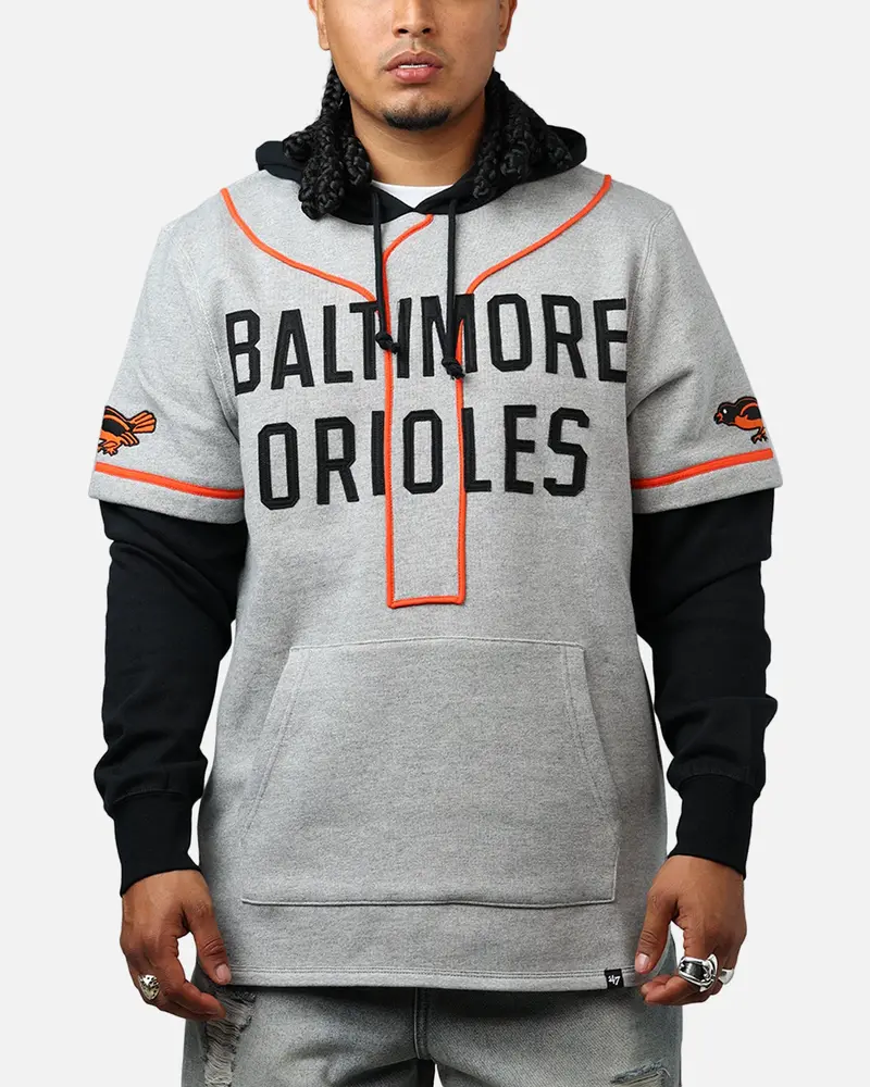 47 Brand Baltimore Orioles Game Hoodie Grey/Black 1