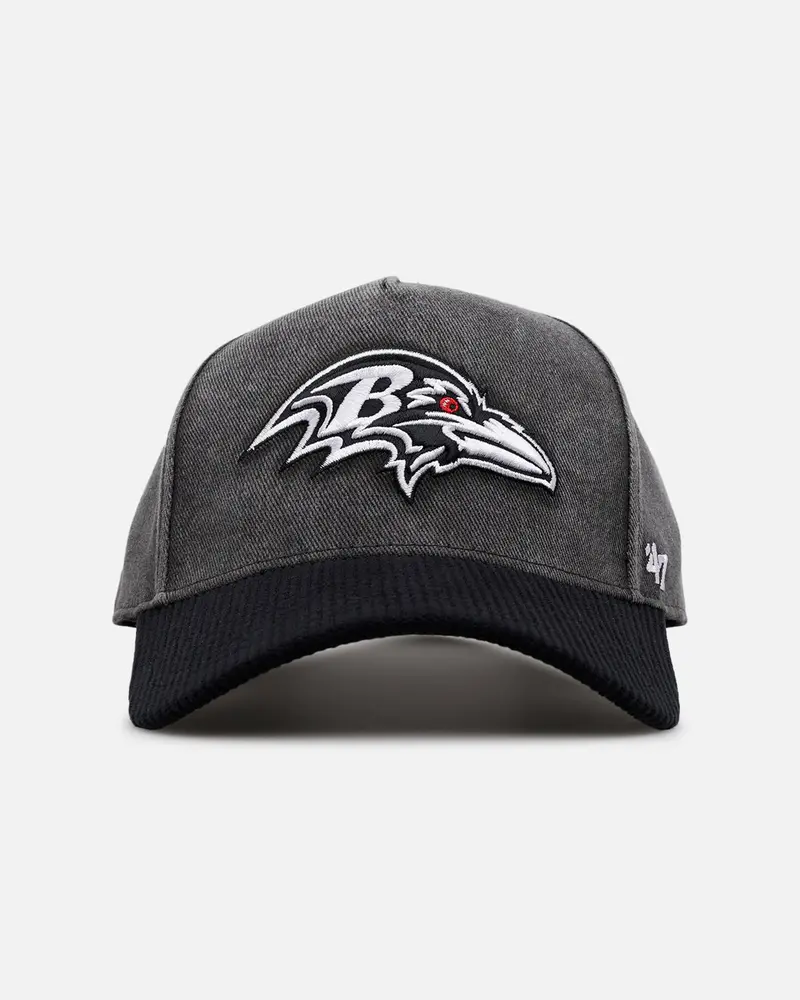 47 Brand Baltimore Ravens 'Apollo Corduroy' 47 Offside Dt Strapback Black 1
