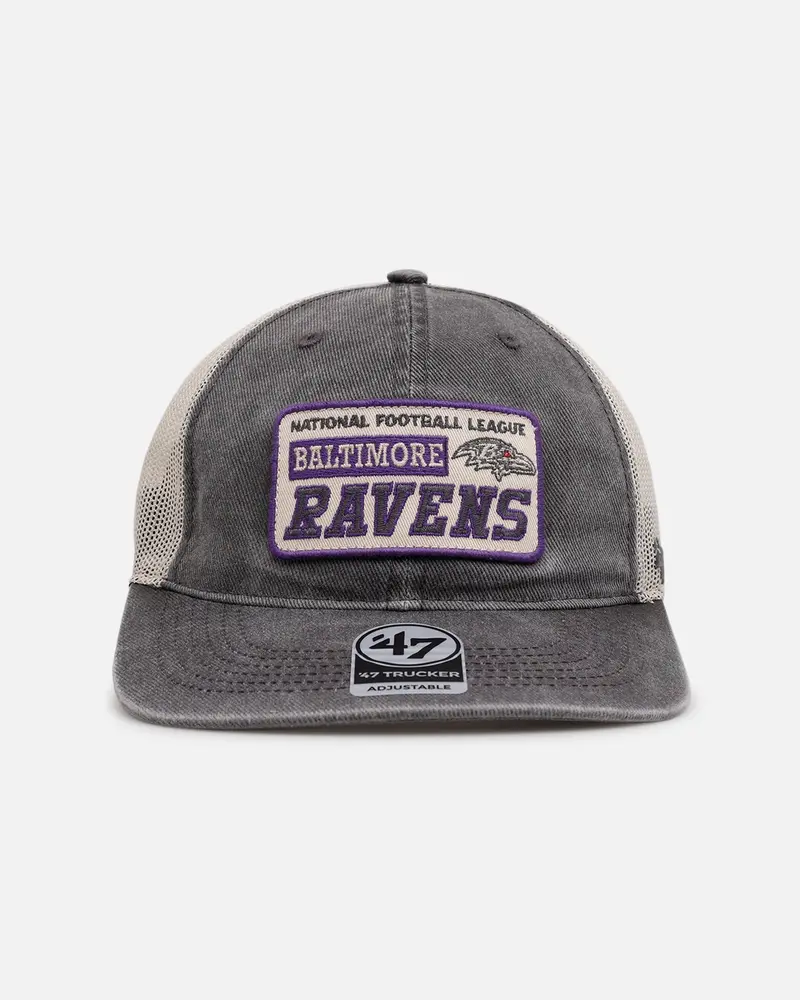 47 Brand Baltimore Ravens 'Canteen' '47 Trucker Snapback Dark Cinder 1
