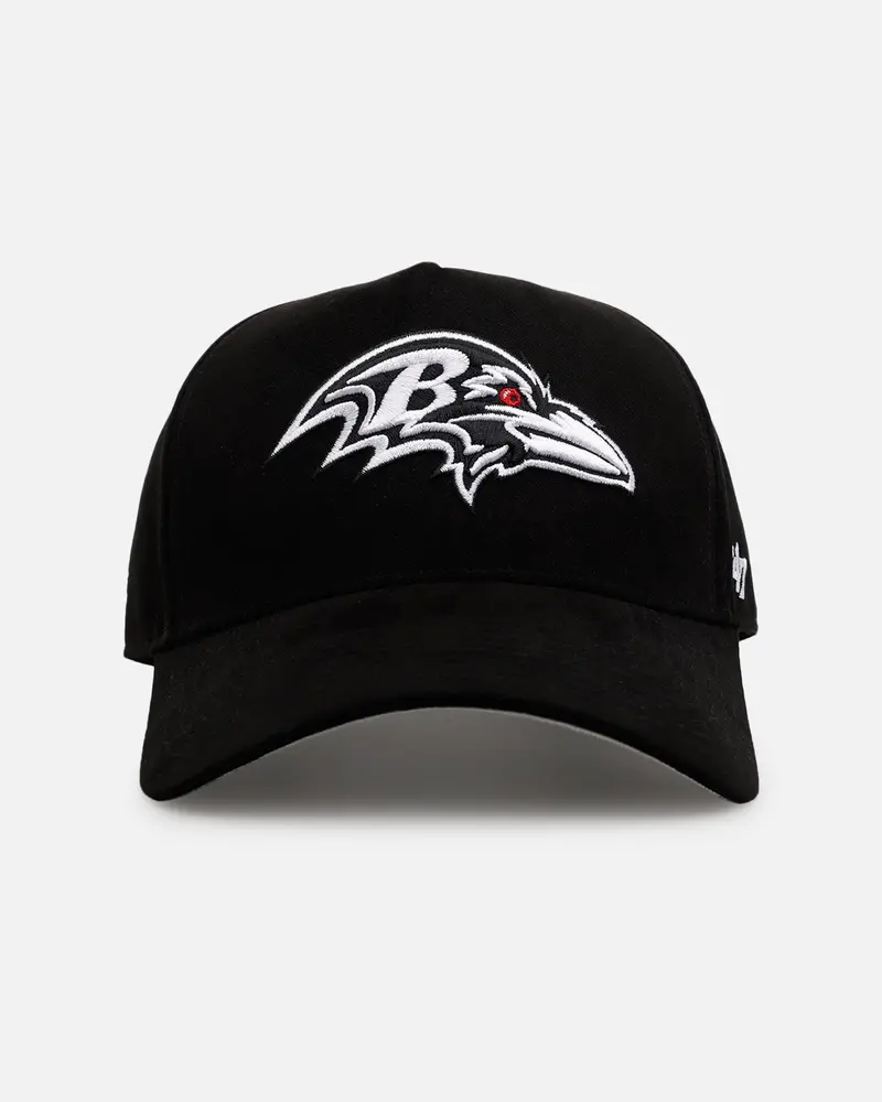47 Brand Baltimore Ravens 'Ultrasuede' 47 Mvp Strapback Black/White 1