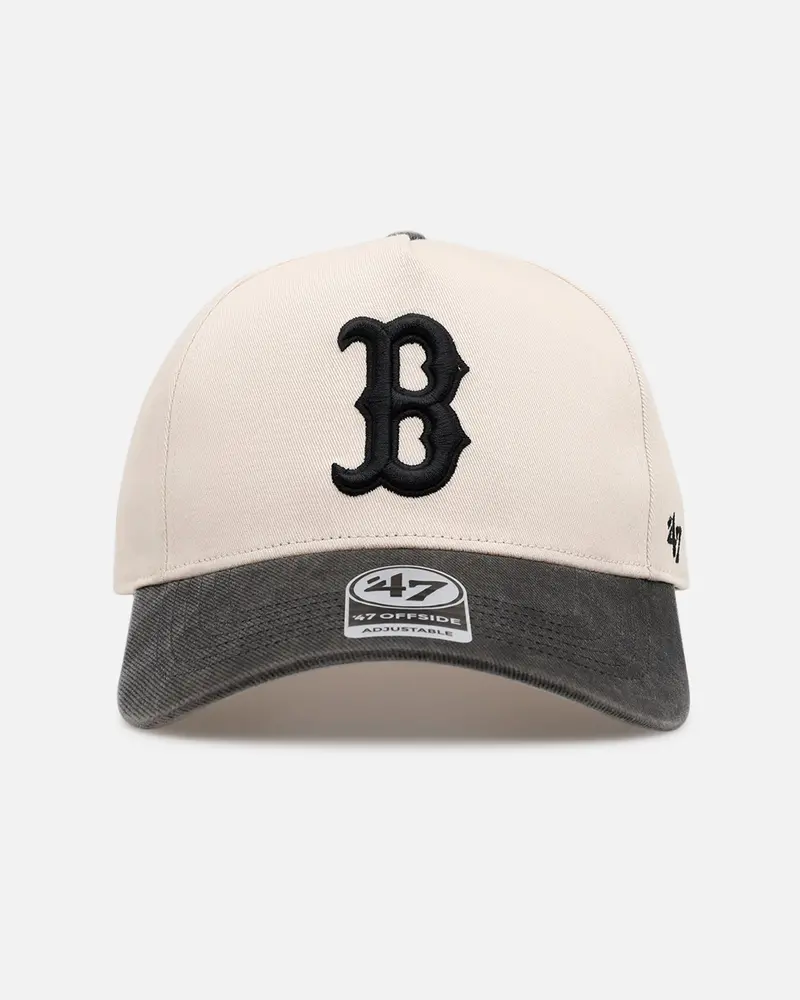 47 Brand Boston Red Sox 'Washed Black Visor' 47 Offside Snapback Natural 1