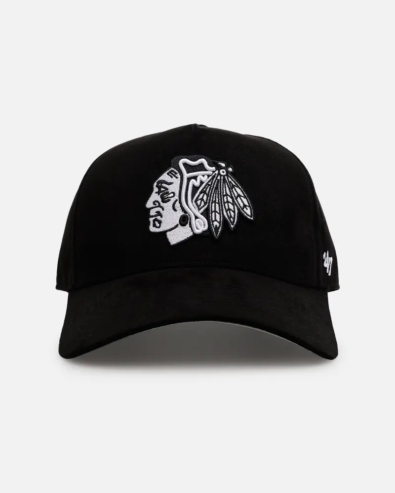 47 Brand Chicago Blackhawks 'Ultrasuede' 47 Mvp Strapback Black/White 1