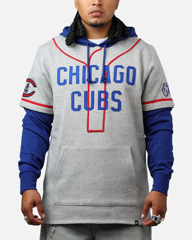 47 Brand Chicago Cubs Game Hoodie Grey/Blue 1