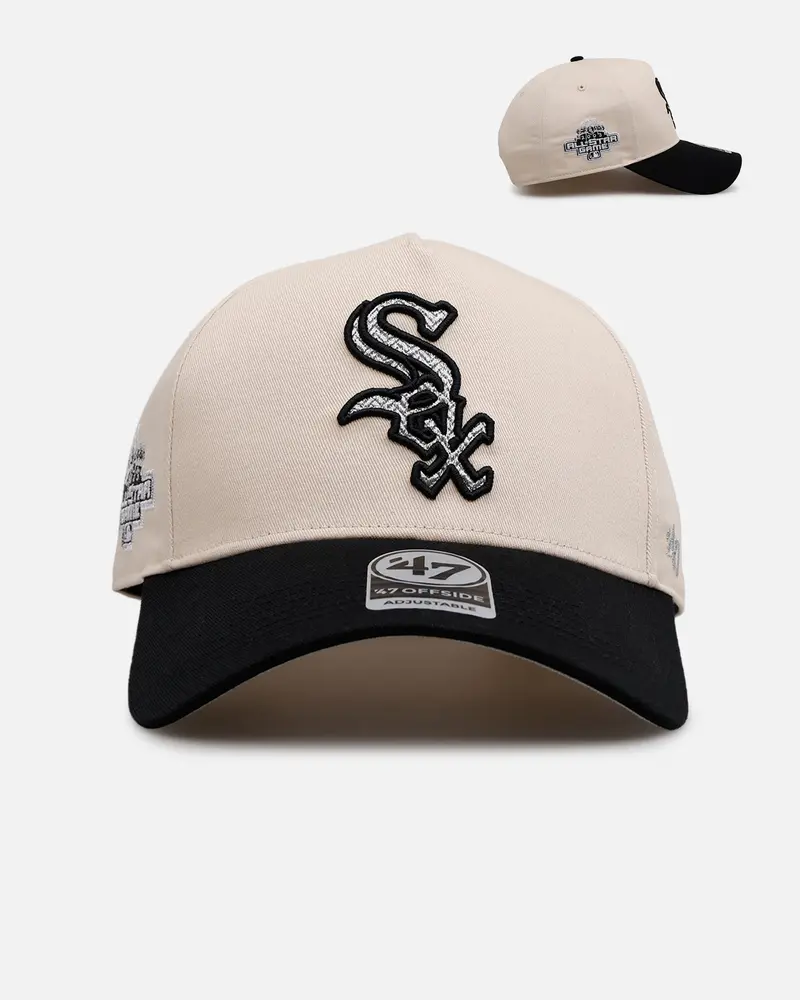 47 Brand Chicago White Sox 'Herringbone' 47 Offside Snapback Natural/Black 1