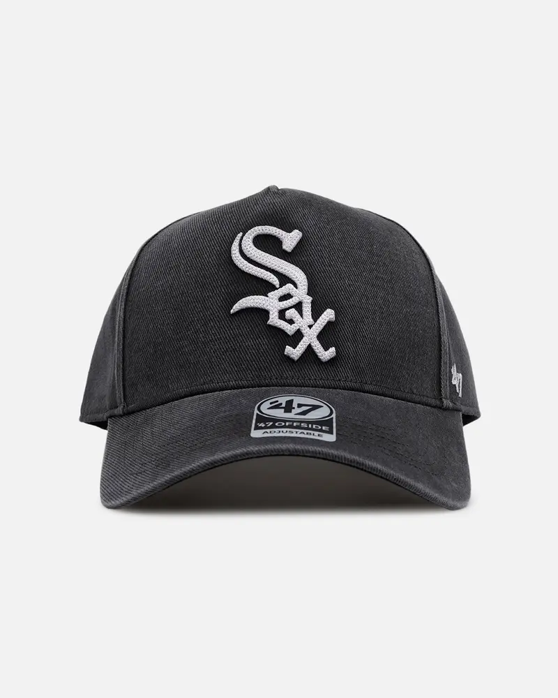 47 Brand Chicago White Sox 'Washed Black' Offside Dt Snapback Washed Black 1