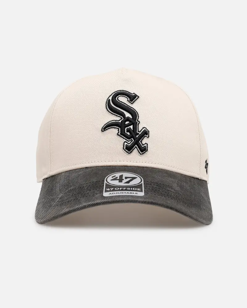47 Brand Chicago White Sox 'Washed Black Visor' 47 Offside Snapback Natural 1