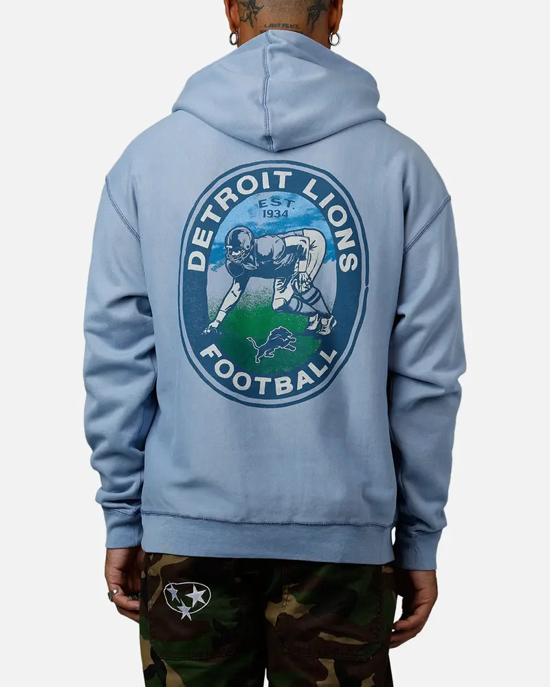 47 Brand Detroit Lions Boot Path Hoodie Blue 1