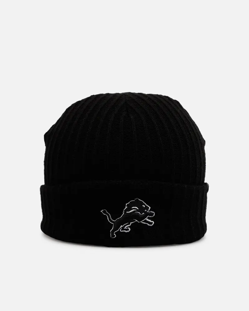 47 Brand Detroit Lions Harbor Cuff Knit Beanie Black 1