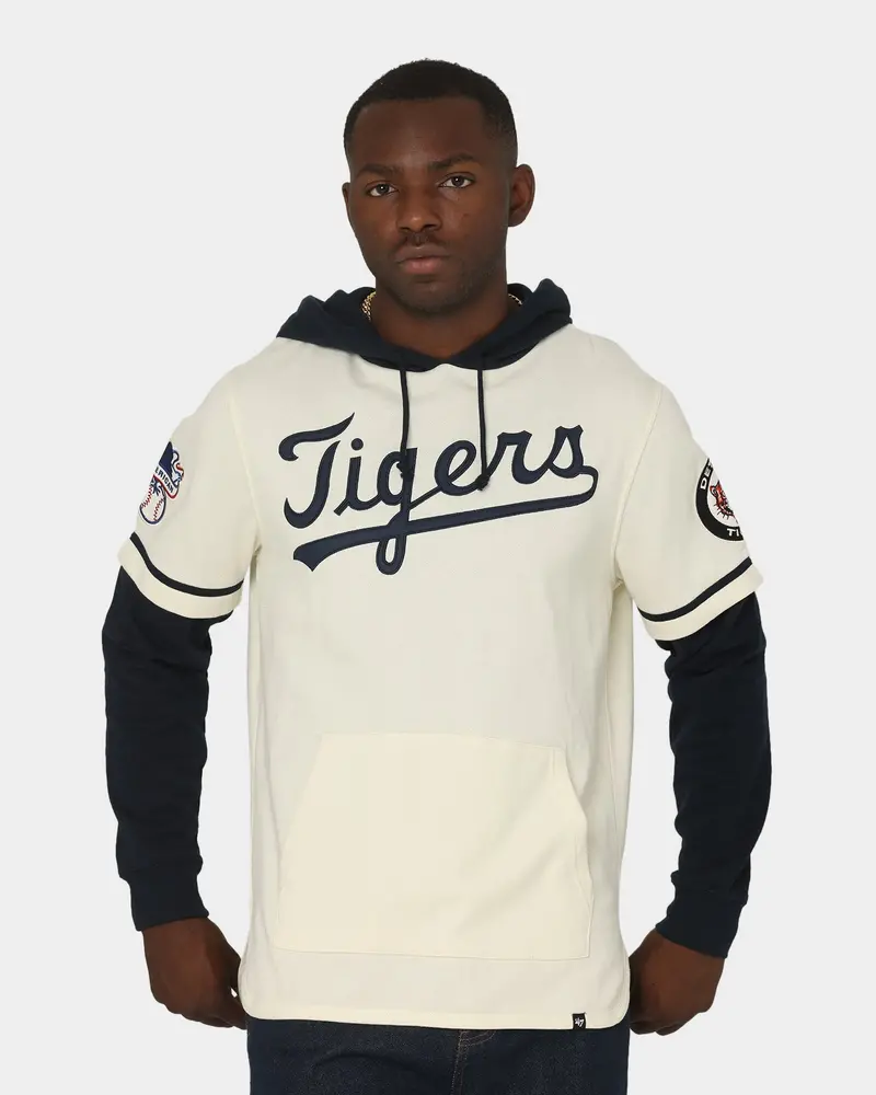 47 Brand Detroit Tigers Shortstop Hoodie Cream 1