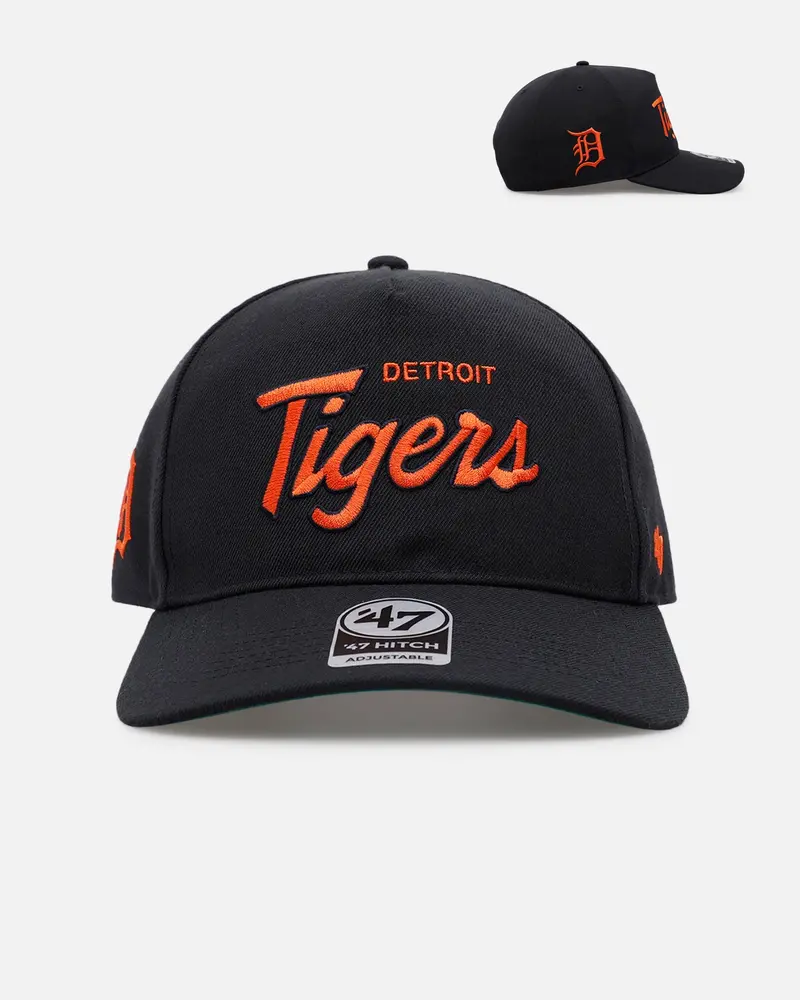 47 Brand Detroit Tigers 'Vintage Script' 47 Hitch Snapback Navy 1