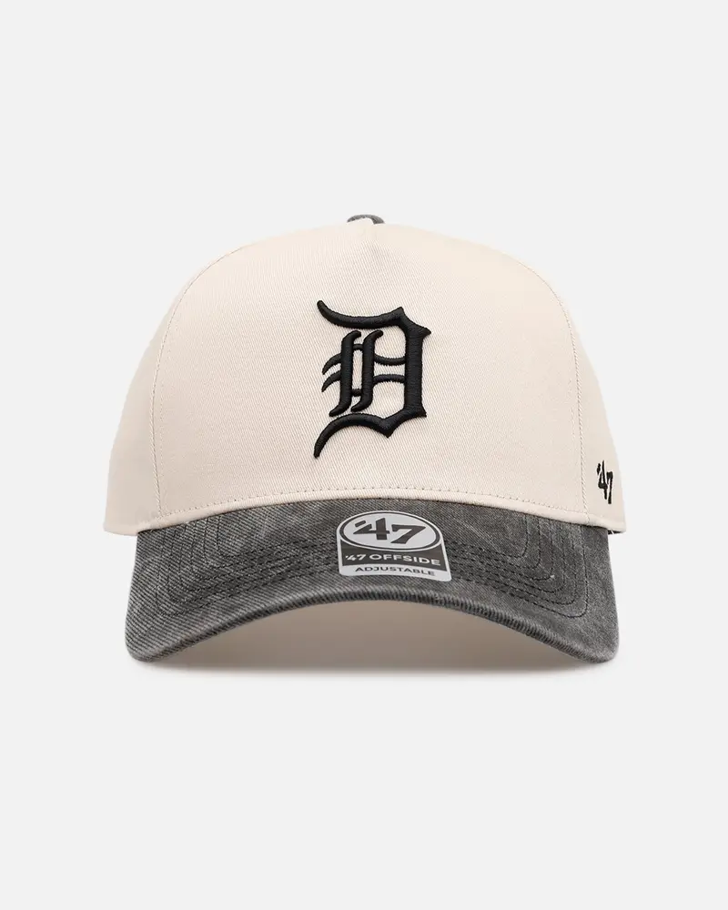 47 Brand Detroit Tigers 'Washed Black Visor' 47 Offside Snapback Natural 1