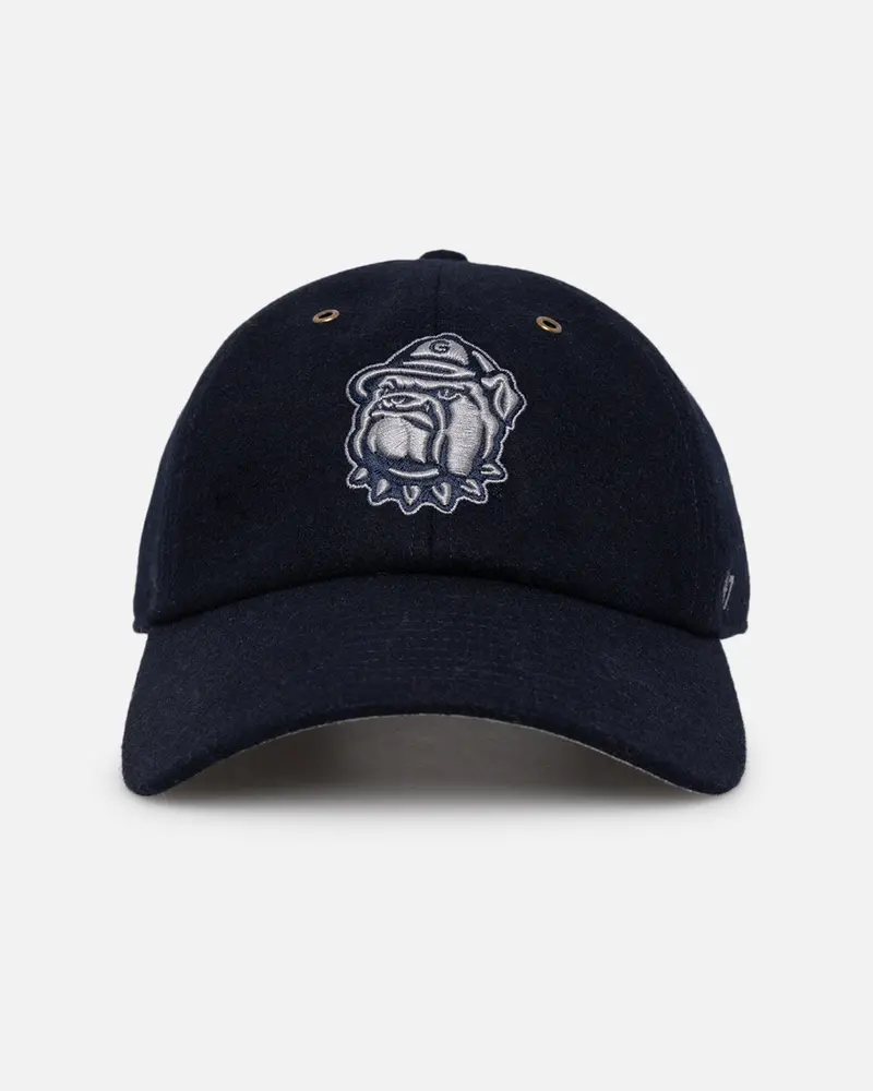 47 Brand Georgetown Hoyas Wooly Clean Up Strapback Navy 1