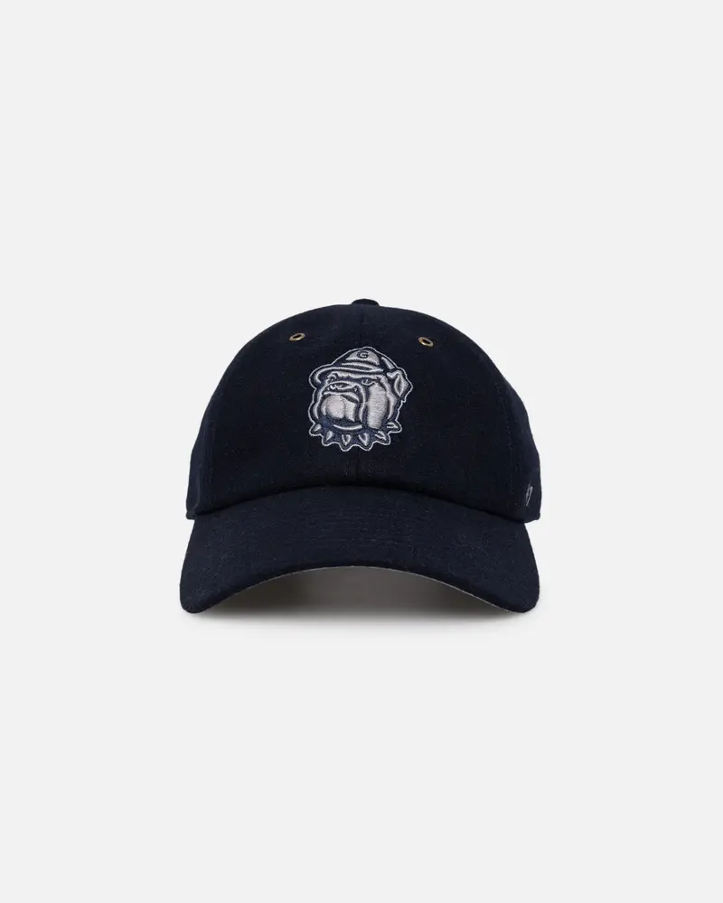 47 Brand Georgetown Hoyas Wooly Clean Up Strapback Navy 1