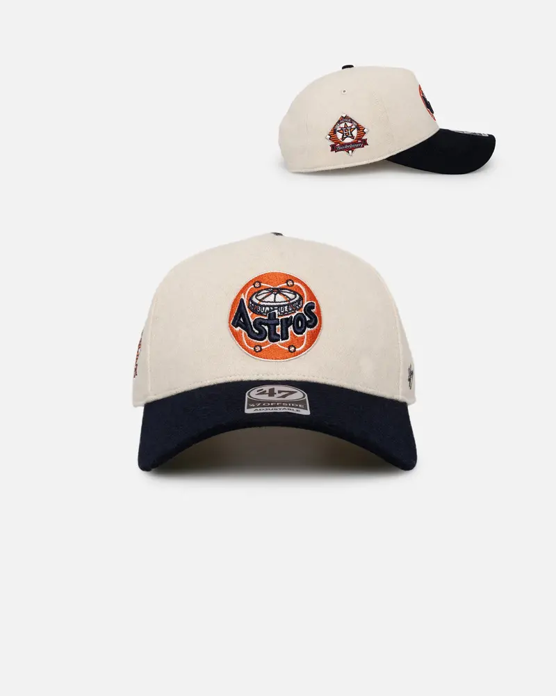 47 Brand Houston Astros 'Wooly Offside Dt' Sure Shot Snapback Natural/Navy 1