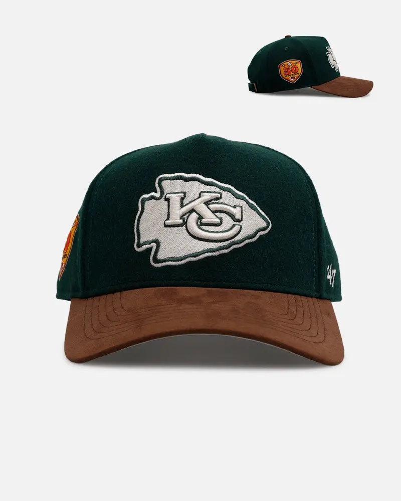 47 Brand Kansas City Chiefs 'Fall Leaves' Clean Up Strapback Green/Brown 1