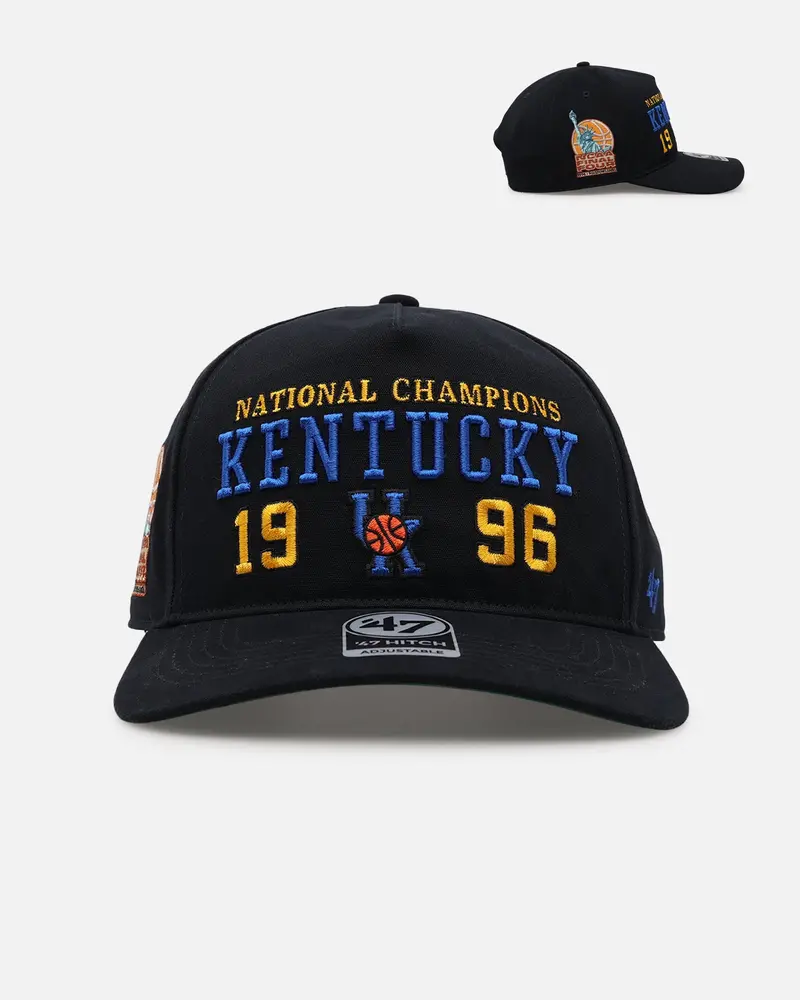 47 Brand Kentucky 'College Champs' 1996 Champs Hitch Snapback Vintage Black 1