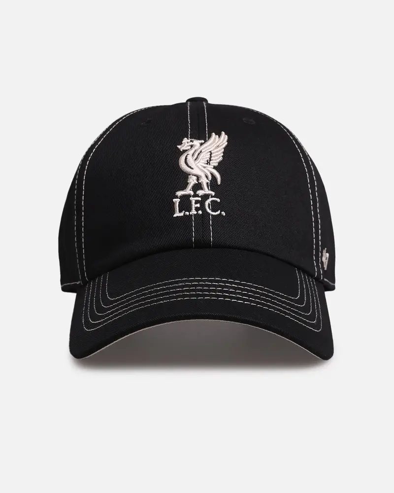 47 Brand Liverpool Football Club 'Contrast Stitch' 47 Clean Up Strapback Black/Bone 1