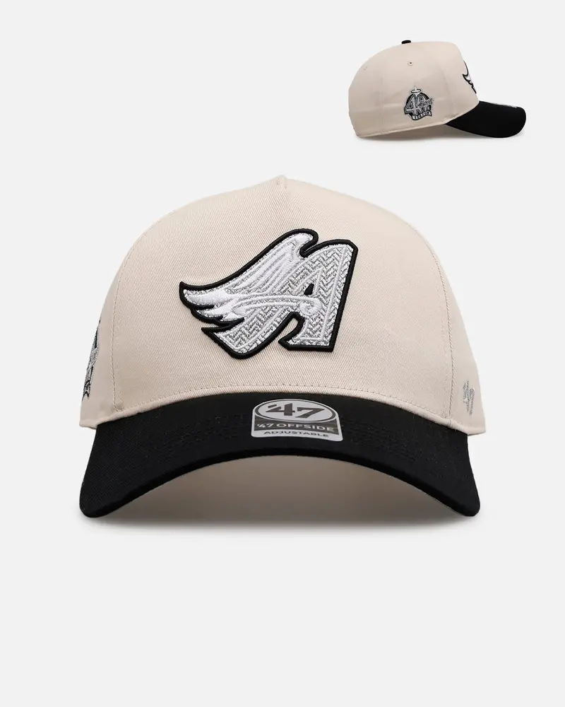 47 Brand Los Angeles Angels 'Herringbone' 47 Offside Snapback Natural/Black 1