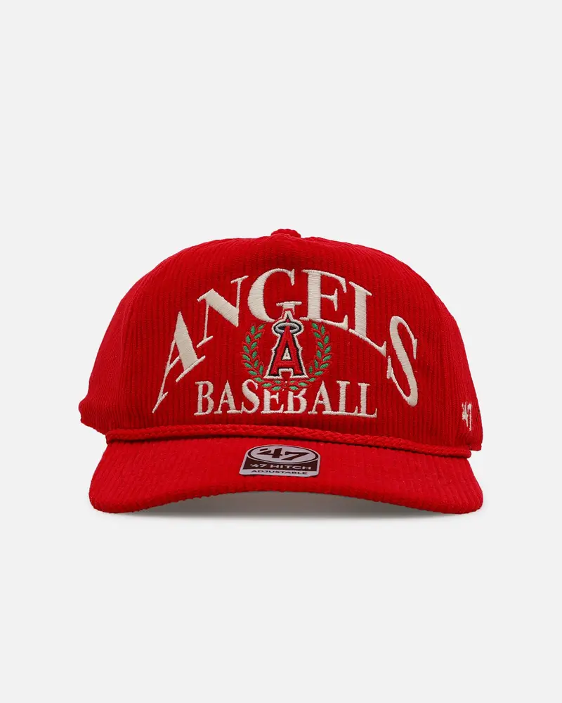 47 Brand Los Angeles Angels 'Pitchout' 47 Hitch Corduroy Snapback Red 1