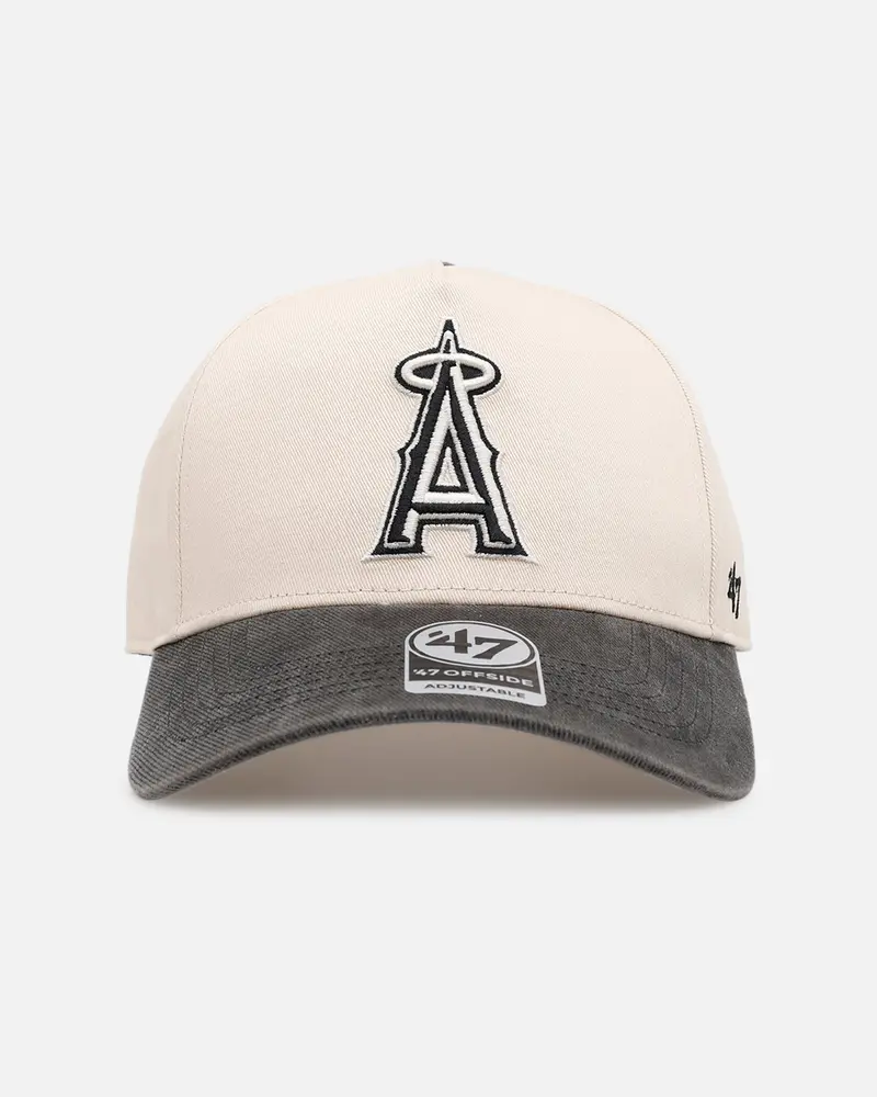 47 Brand Los Angeles Angels 'Washed Black Visor' 47 Offside Snapback Natural 1