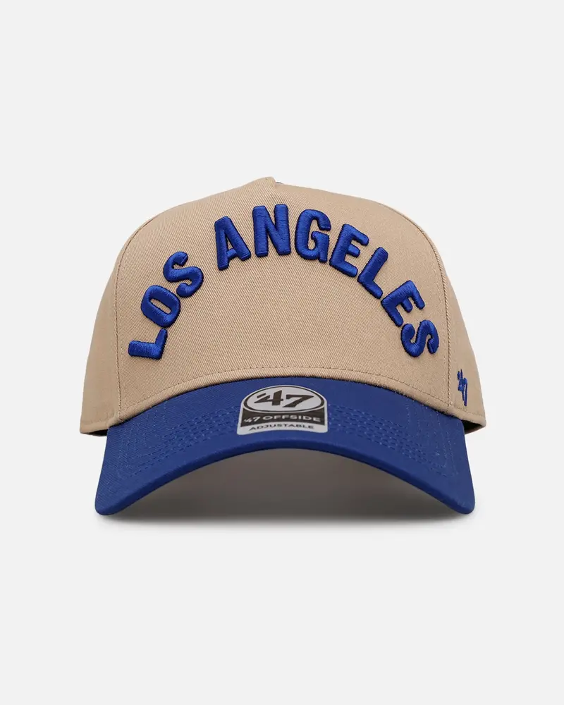 47 Brand Los Angeles Dodgers 'Arch' 47 Offside Snapback Khaki/Official Team Color 1