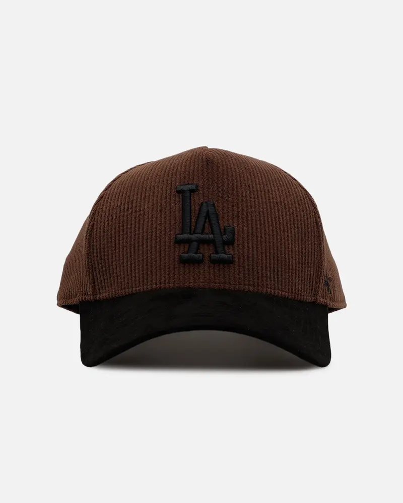 47 Brand Los Angeles Dodgers 'Barren' Offside Dt Corduroy Snapback Brown/Black 1