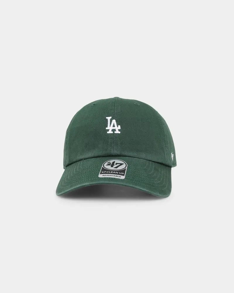 47 Brand Los Angeles Dodgers Base Runner 47 Clean Up Strapback Dark Greenn 1