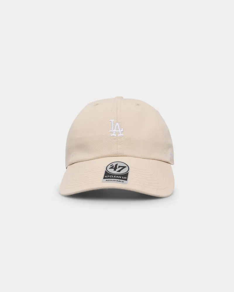47 Brand Los Angeles Dodgers Base Runner Clean Up Strapback Natural 1