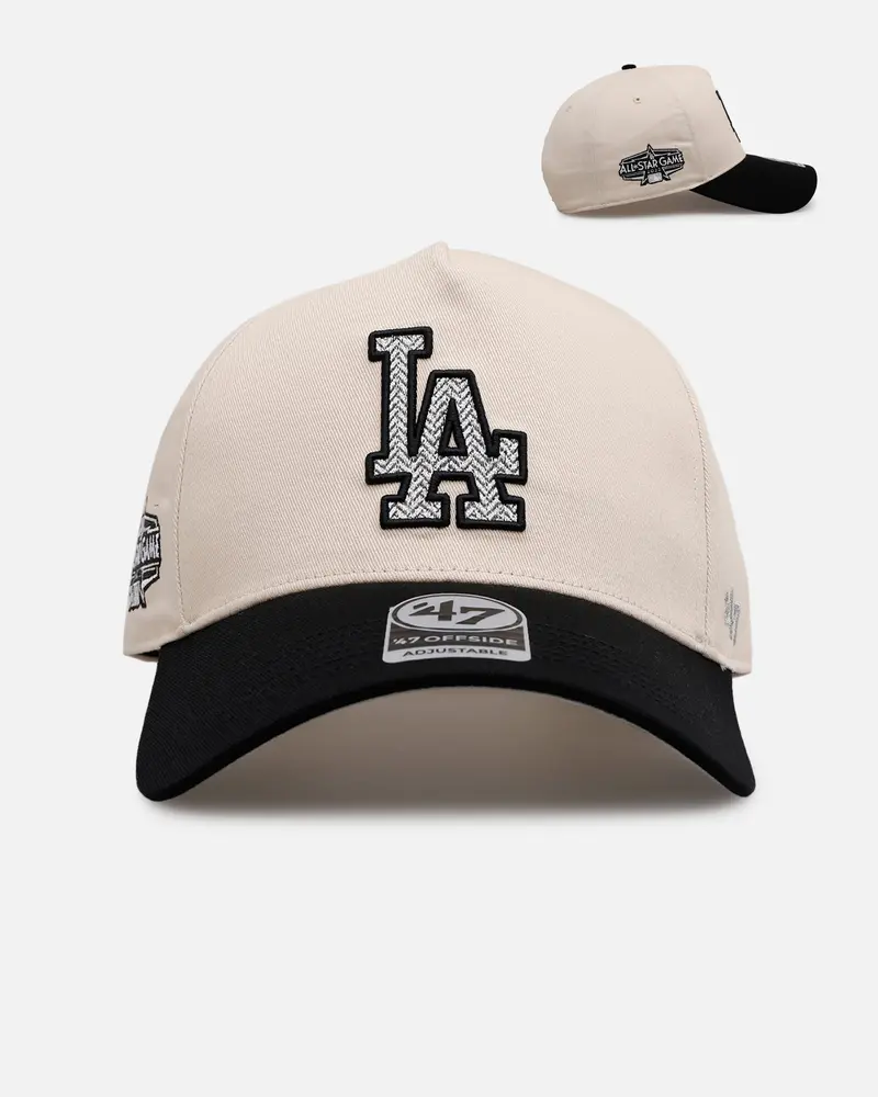 47 Brand Los Angeles Dodgers 'Herringbone' 47 Offside Snapback Natural/Black 1
