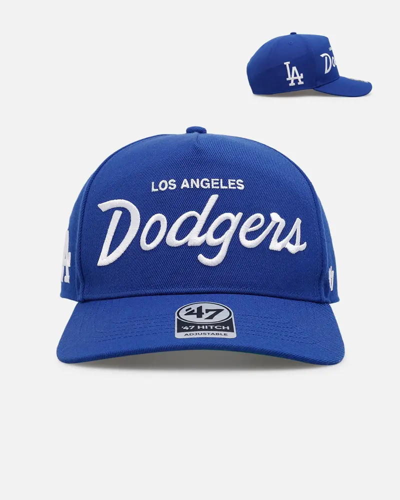 47 Brand Los Angeles Dodgers 'Vintage Script' 47 Hitch Snapback Royal 1