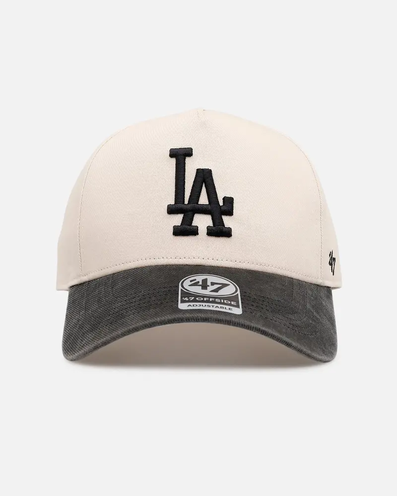 47 Brand Los Angeles Dodgers 'Washed Black Visor' 47 Offside Snapback Natural 1
