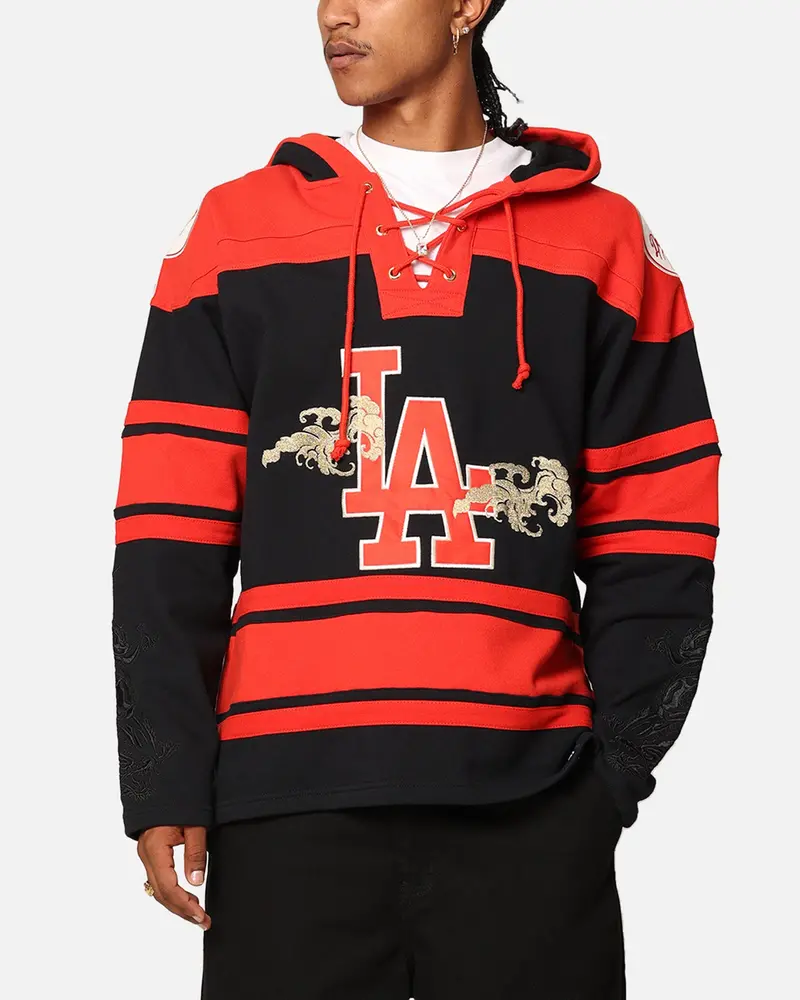 47 Brand Los Angeles Dodgers 'Year Of The Dragon' Lacer Hoodie Jet Black 1