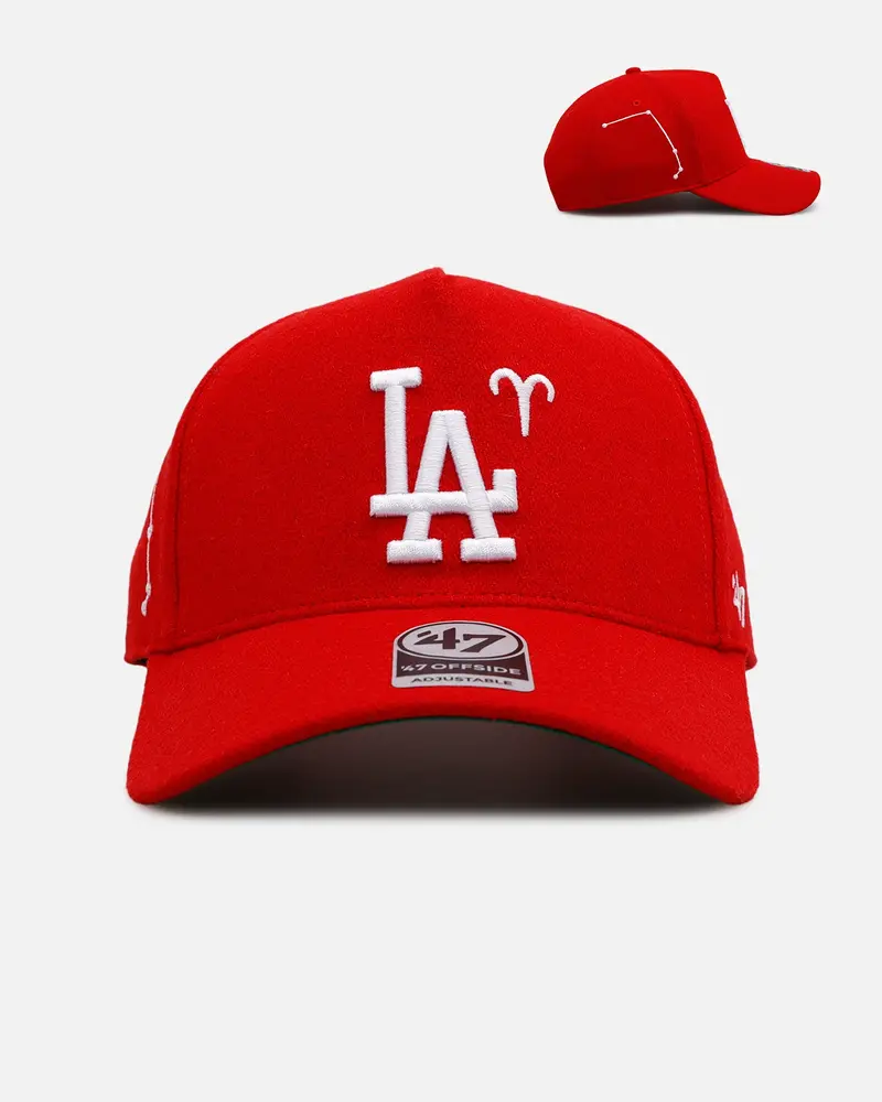 47 Brand Los Angeles Dodgers 'Zodiac' Aries 47 Offside Snapback Red 1