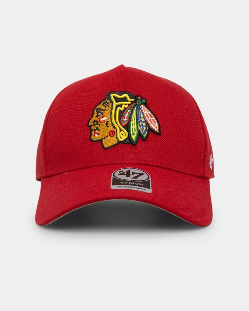 47 Brand Men's Chicago Blackhawks Mvp Dt Snapback Red 1