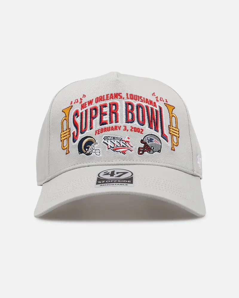 47 Brand New England Patriots Vs St. Louis Rams 'Vintage Super Bowl' Xxxvi '47 Offside Strapback Grey 1