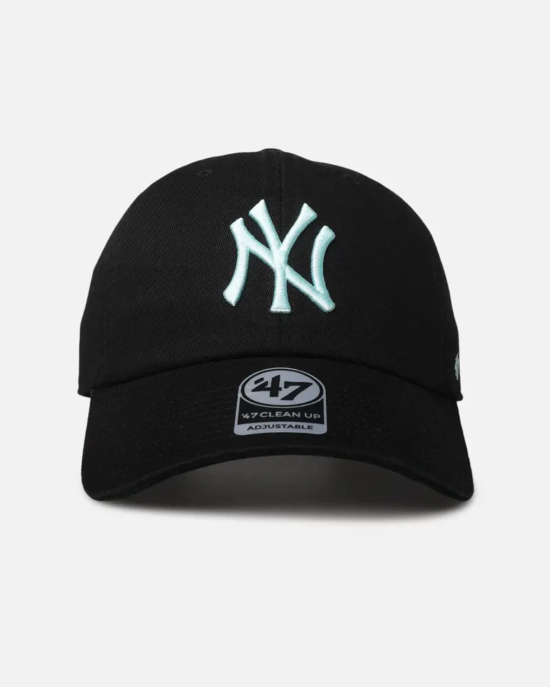 47 Brand New York Yankees 47 Clean Up Strapback Black/Turquoise 1